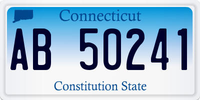 CT license plate AB50241