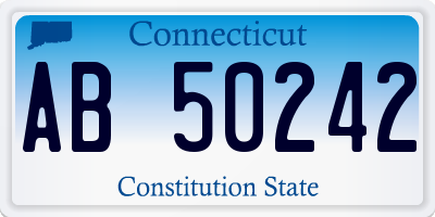 CT license plate AB50242