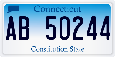 CT license plate AB50244