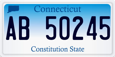 CT license plate AB50245