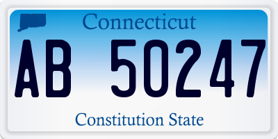 CT license plate AB50247