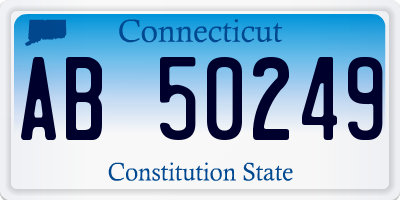 CT license plate AB50249