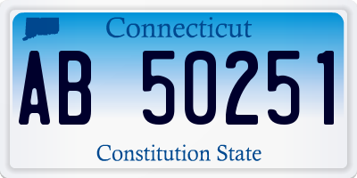 CT license plate AB50251