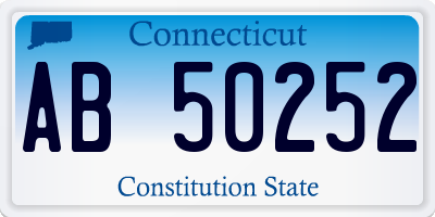 CT license plate AB50252