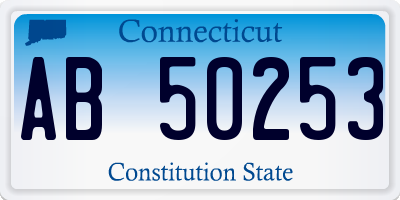 CT license plate AB50253