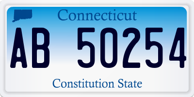 CT license plate AB50254