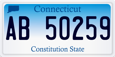 CT license plate AB50259