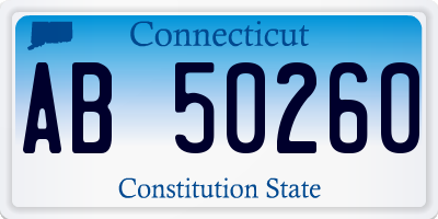 CT license plate AB50260