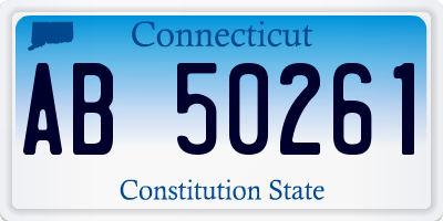 CT license plate AB50261