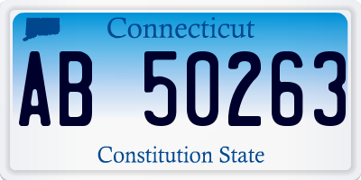 CT license plate AB50263