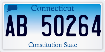 CT license plate AB50264