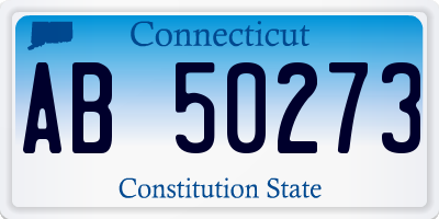 CT license plate AB50273