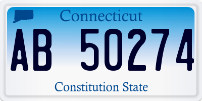 CT license plate AB50274