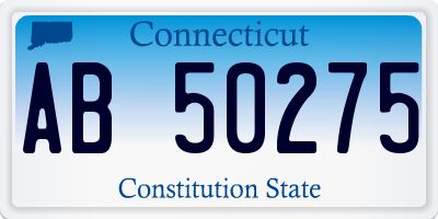 CT license plate AB50275