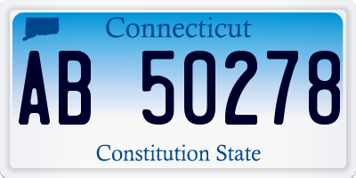 CT license plate AB50278