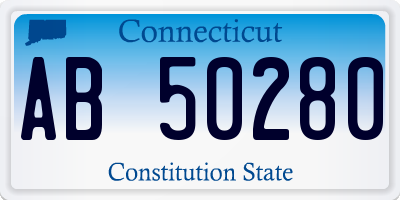 CT license plate AB50280