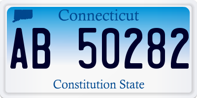 CT license plate AB50282