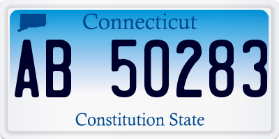 CT license plate AB50283