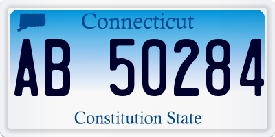 CT license plate AB50284