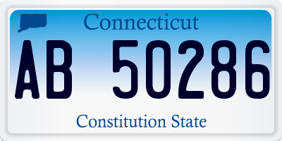 CT license plate AB50286