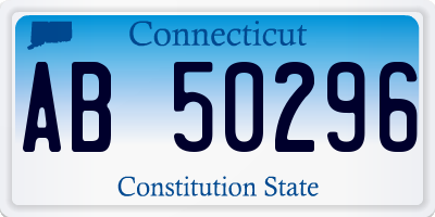 CT license plate AB50296