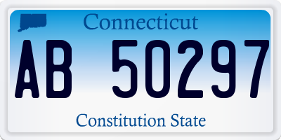 CT license plate AB50297