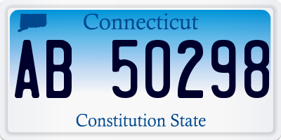 CT license plate AB50298