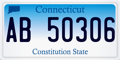 CT license plate AB50306