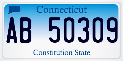 CT license plate AB50309