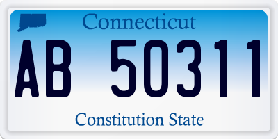 CT license plate AB50311