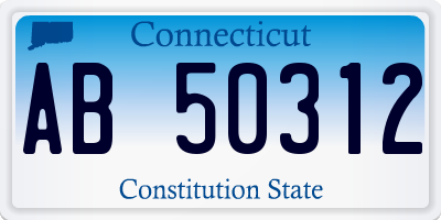 CT license plate AB50312