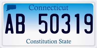 CT license plate AB50319