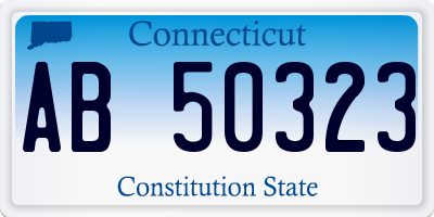 CT license plate AB50323