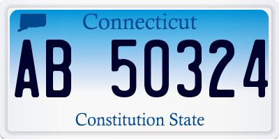 CT license plate AB50324