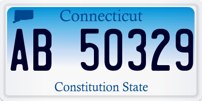 CT license plate AB50329