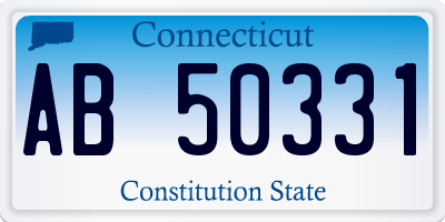 CT license plate AB50331