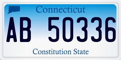 CT license plate AB50336