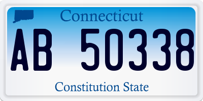 CT license plate AB50338