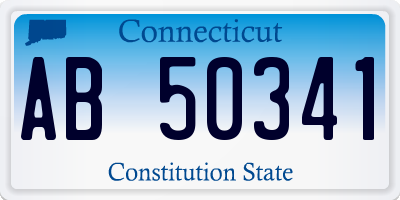 CT license plate AB50341