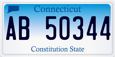 CT license plate AB50344