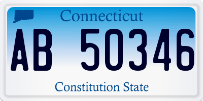 CT license plate AB50346