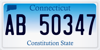 CT license plate AB50347