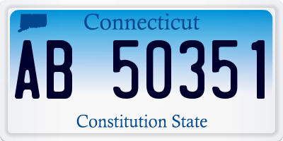 CT license plate AB50351