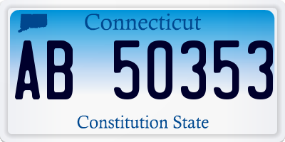 CT license plate AB50353