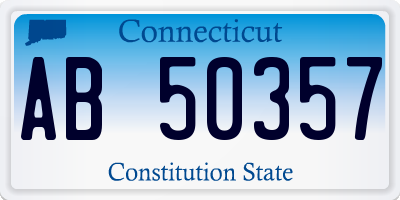 CT license plate AB50357