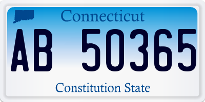 CT license plate AB50365