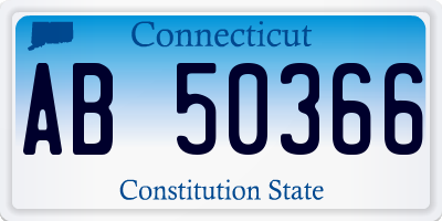 CT license plate AB50366