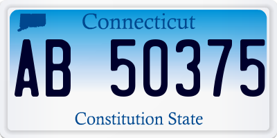 CT license plate AB50375