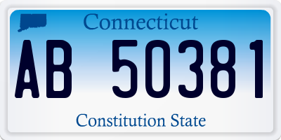 CT license plate AB50381