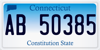 CT license plate AB50385